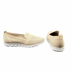 Cole Haan ZeroGrand Knit Slip-On Loafers Beige Womens Lightweight Comfort 9 1/2